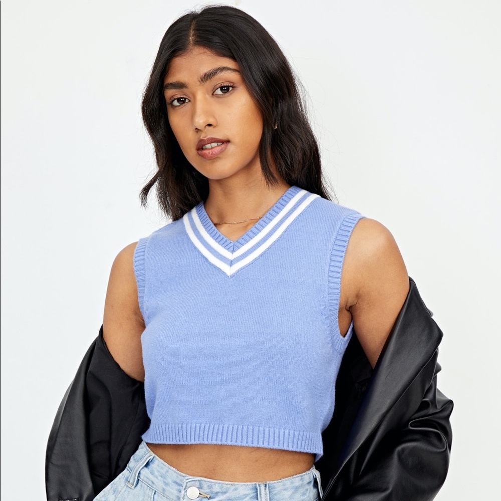 Knit sweater vest top